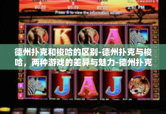 德州扑克和梭哈的区别-德州扑克与梭哈，两种游戏的差异与魅力-德州扑克和梭哈的区别