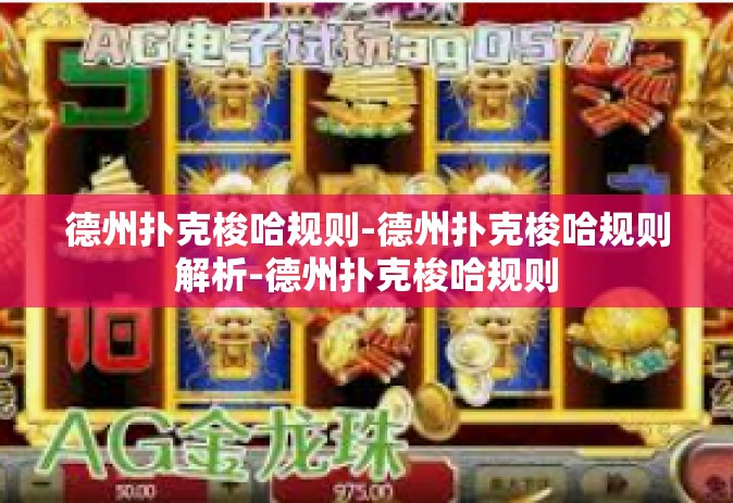 德州扑克梭哈规则-德州扑克梭哈规则解析-德州扑克梭哈规则